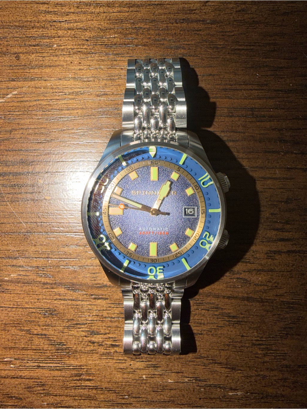 Blue Dial Automatic Dive Watch  Stainless Steel